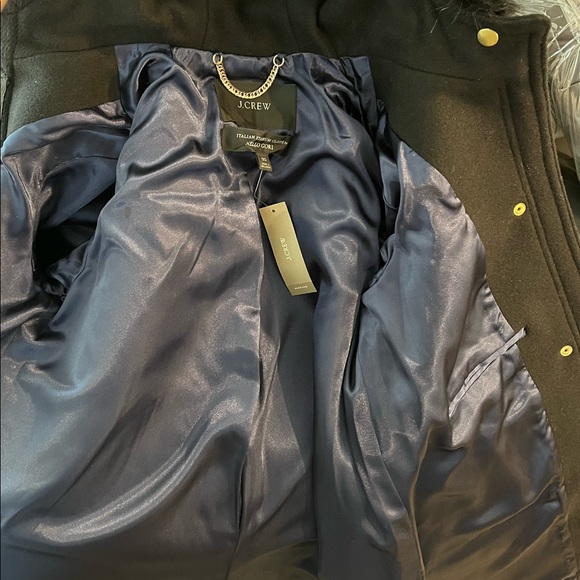 J. Crew Chateau Parka Italian Stadium-Cloth Wool Winter Jacket Coat Size 00 - Picture 8 of 8